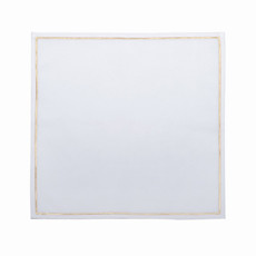 Imagem de GUARDANAPO BORDADO BRANCO E DOURADO 45X45CM CROMUS  - Cromus Embalagens Ind. E Com. Ltda