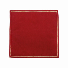 Imagem de GUARDANAPO BORDADO VERMELHO 45X45CM CROMUS  - Cromus Embalagens Ind. E Com. Ltda