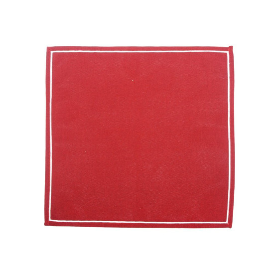 Imagem GUARDANAPO BORDADO VERMELHO COM BRANCO 45X45CM CROMUS 