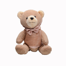 Imagem de URSO SENTADO COM ROUPINHA ROSA GLITTER - TOK DA CASA  - Store Mania Comercio E Importacao Ltda