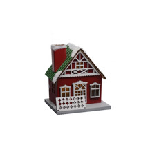 Imagem de CASINHA DECORATIVA COM NEVE NO TELHADO 9,5X8X11CM - TOK DA CASA - Store Mania Comercio E Importacao Ltda