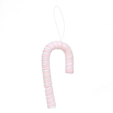 Imagem de ENFEITE PARA PENDURAR CANDY CANE COR ROSA CLARO E BRANCO - CROMUS  - Cromus Embalagens Ind. E Com. Ltda