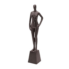 Imagem de ESCULTURA DECORATIVA HOMEM EM CERÂMICA 10X8X44CM - MART  - Moas Industria E Comercio Importacao E Exportacao Ltda