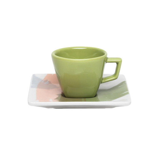 Imagem XÍCARA PARA CAFEZINHO 75ML COM PIRES EM PORCELANA - SKETCH - OXFORD