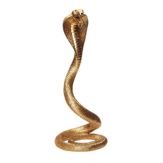 Imagem ESCULTURA SERPENTE EM POLIRESINA DOURADA - MART 