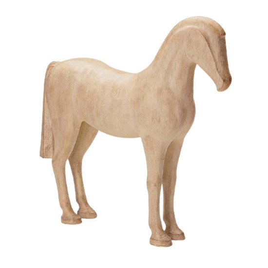 Imagem ESCULTURA DECORATIVA CAVALO EM POLIRESINA 37X11X35CM - MART 