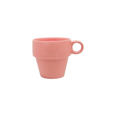 Imagem de XÍCARA PARA CAFÉ EM CERÂMICA EMPILHAVEL ROSA 90ML - LYOR  - Coliseu Presentes Ltda