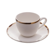 Imagem de XÍCARA DE CAFÉ COM PIRES DE PORCELANA BAMBU 100ML - Coliseu Presentes Ltda