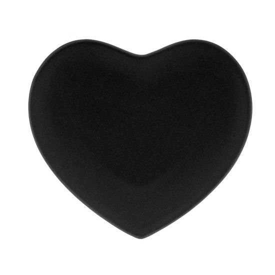 Imagem CORACÃO DECORATIVO DE CERÂMICA HEART PRETO 19X18X2CM - LYOR 