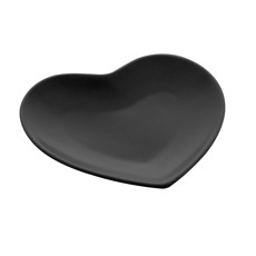 Imagem de CORACÃO DECORATIVO DE CERÂMICA HEART PRETO 19X18X2CM - LYOR  - Coliseu Presentes Ltda