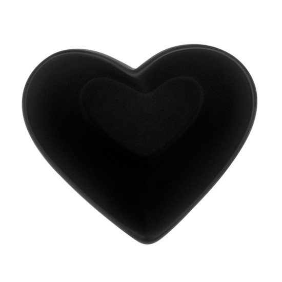 Imagem BOWL CORAÇÃO DE CERÂMICA HEART PRETO 14X13X5CM - LYOR 