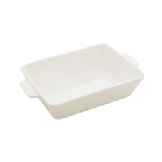 Imagem de TRAVESSA REFRATÁRIA PORCELANA COM ALÇA BASIC BRANCO 33,5X20,5X5,5CM - LYOR  - Coliseu Presentes Ltda