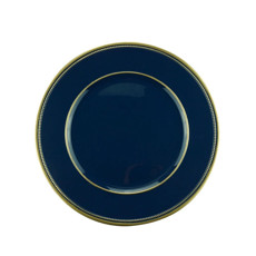 Imagem de SOUSPLAT PLASTICO AZUL/DOURADO 25CM - ROYAL  - Rojemac Impotacao E Exportacao Ltda