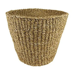 Imagem de CESTO NATURAL DE SEAGRASS CINZA ARTESANAL JIP 37X31CM - TER STEEGE  - Ter Steege Brasil Vasos E Decoração Ltda