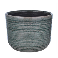 Imagem de VASO DECORATIVO EM CERÂMICA 17X17X13CM COR VERDE 50982-004 GRILLO  - Grillo Ltda