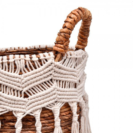 Imagem CESTO MACRAME P 30X37CM - THAY THAY