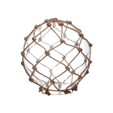 Imagem de BOLA GENOA 32CM EM VIDRO COM MACRAME COR NATURAL - THAY THAY - Thay Thay Com Importacao E Exportacao Ltda