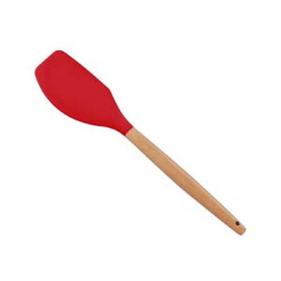 Imagem ESPÁTULA DE SILICONE COM CABO DE BAMBU CHARMY VERMELHO - LYOR 