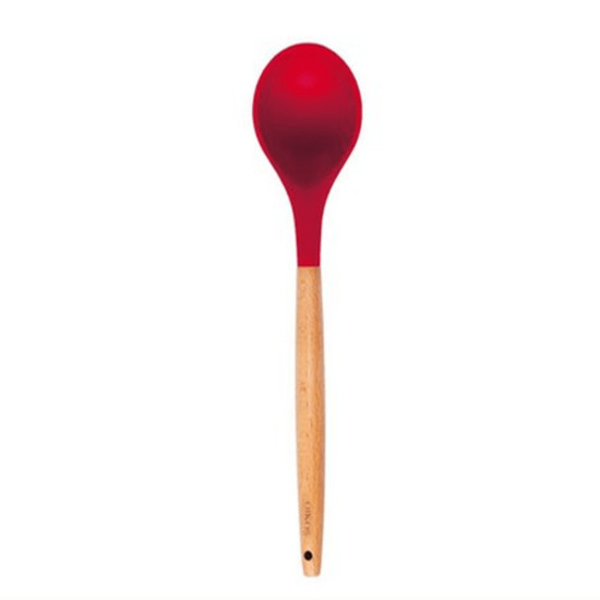 Imagem COLHER SILICONE COM CABO BAMBU CHARMY 31,5CM - LYOR 