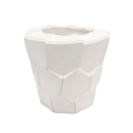 Imagem VASO EM PORCELANA BRANCO FOSCO 25X28X28CM - LUCATTI 