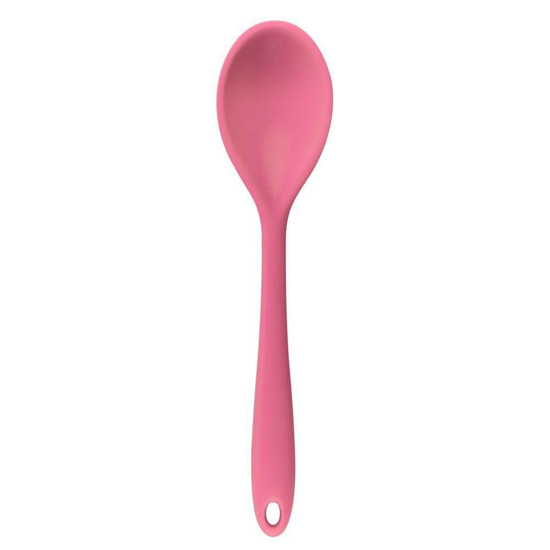 Imagem COLHER DE SILICONE DUPLO COR ROSA OIKOS 