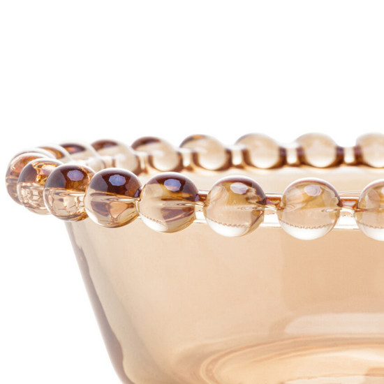 Imagem CONJUNTO 4 BOWLS DE CRISTAL PEARL ÂMBAR 12CM X 4CM - WOLFF