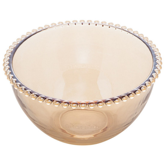 Imagem SALADEIRA DE CRISTAL PEARL ÂMBAR 21CM X 12CM - WOLFF