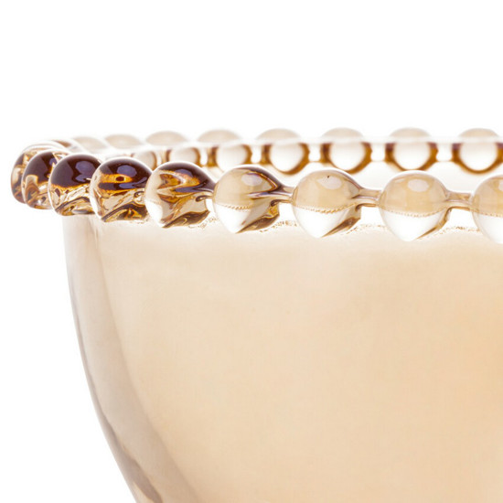 Imagem CONJUNTO 4 BOWLS DE CRISTAL PEARL ÂMBAR 14CM X 8CM - WOLFF