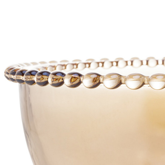 Imagem SALADEIRA DE CRISTAL PEARL ÂMBAR 21CM X 12CM - WOLFF