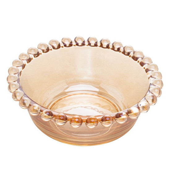 Imagem CONJUNTO 4 BOWLS DE CRISTAL PEARL ÂMBAR 12CM X 4CM - WOLFF