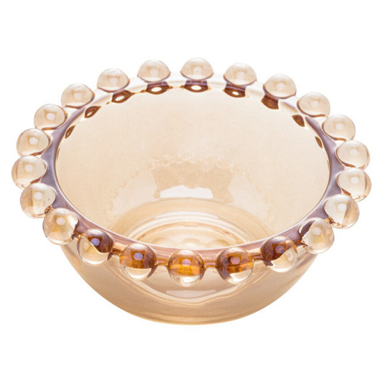 Imagem CONJUNTO 4 BOWLS DE CRISTAL PEARL ÂMBAR 9CM X 4CM - WOLFF