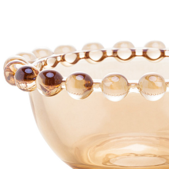 Imagem CONJUNTO 4 BOWLS DE CRISTAL PEARL ÂMBAR 9CM X 4CM - WOLFF