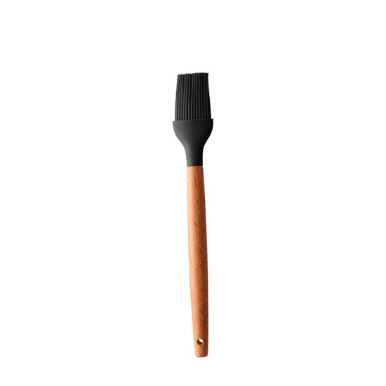 Imagem PINCEL CULINÁRIO DE SILICONE COM CABO EM BAMBU CHARMY PRETO 27,5CM - LYOR