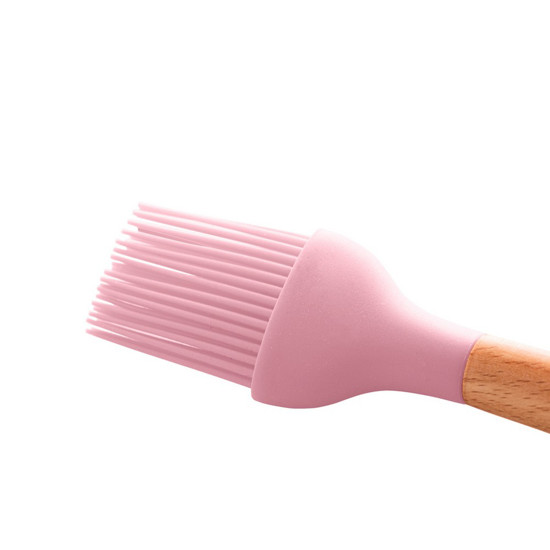 Imagem PINCEL CULINÁRIO DE SILICONE COM CABO EM BAMBU CHARMY ROSA 27,5CM - LYOR