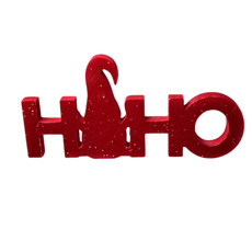 Imagem de DECORAÇÃO NATALINA HOHOHO COR VERMELHO 30CM - TOK DA CASA  - Store Mania Comercio E Importacao Ltda