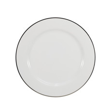 Imagem de PRATO RASO 27CM ITAMARATY FILETE PRATEADO EM PORCELANA  - Schmidt Industria Comercio Importacao E Exportacao Ltda