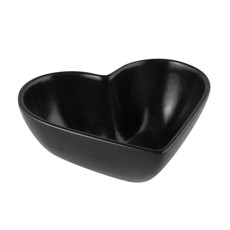 Imagem de CORAÇÃO DECORATIVO DE CERÂMICA HEART PRETO 18X16X6CM - LYOR  - Coliseu Presentes Ltda