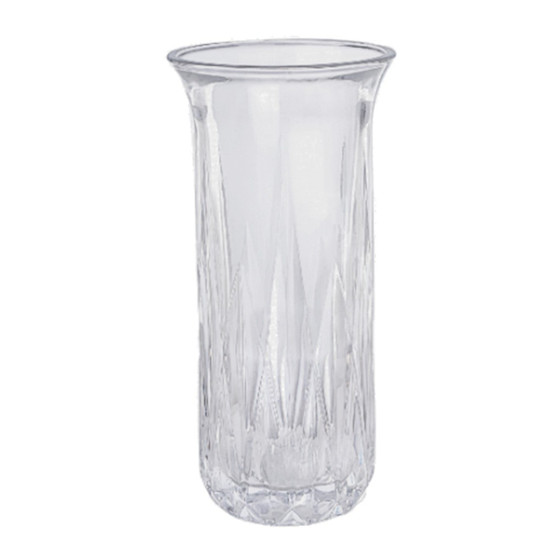 Imagem VASO DECORATIVO DE VIDRO TRANSPARENTE 11X11X24M GRILLO 51356