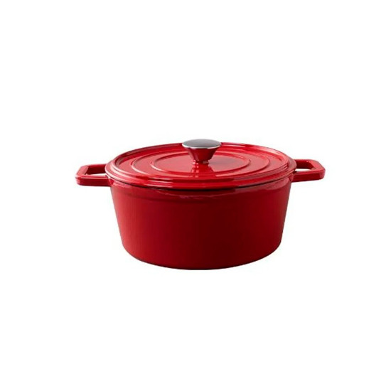 Imagem MINI CAÇAROLA EM FERRO COM TAMPA HAUS SAUTÉ Ø10X4,5CM COR VERMELHO - BRINOX 