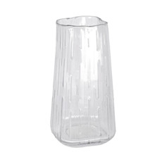 Imagem de VASO DECORATIVO DE VIDRO TRANSPARENTE 10X10X28CM - GRILLO 52914 - Grillo Ltda