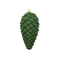 Imagem de PINHA MILITAR DECORATIVA GRANDE COR VERDE 25CM DE PLÁSTICO - Brilha Natal Metalizacoea Ltda