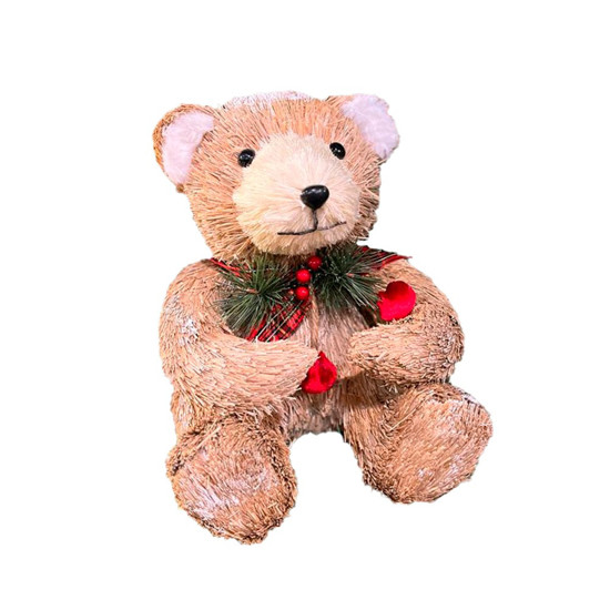 Imagem URSO DECORATIVO NATALINO 26CM - TOK DA CASA 