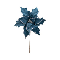 Imagem de POINSÉTIA DECORATIVA COR AZUL 30CM - TOK DA CASA  - Store Mania Comercio E Importacao Ltda