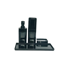 Imagem de KIT DE BANHO SPLASH 4 PEÇAS COR PRETO - COZA  - Brinox Metalurgica Sa