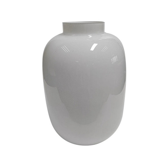 Imagem VASO DECORATIVO EM VIDRO COR BRANCO 24X24X38CM CROSS 