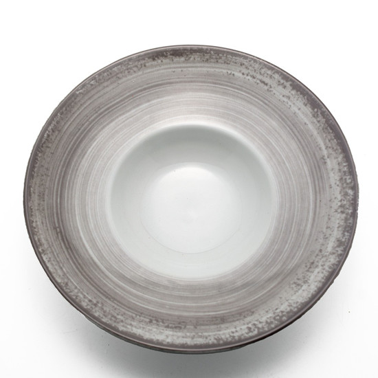 Imagem PRATO PARA RISOTO COR CINZA 27CM DE PORCELANA - SCHMIDT 