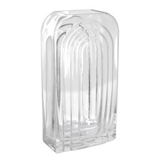 Imagem de VASO DECORATIVO EM VIDRO COR TRANSPARENTE 10X14X27CM - GRILLO 53057 - Grillo Ltda