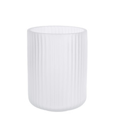 Imagem de VASO DECORATIVO EM VIDRO COR BRANCO 12X12X15CM - GRILLO 53034 - Grillo Ltda