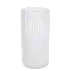 Imagem de VASO DECORATIVO EM VIDRO COR BRANCO 11X11X25CM - GRILLO 53036 - Grillo Ltda