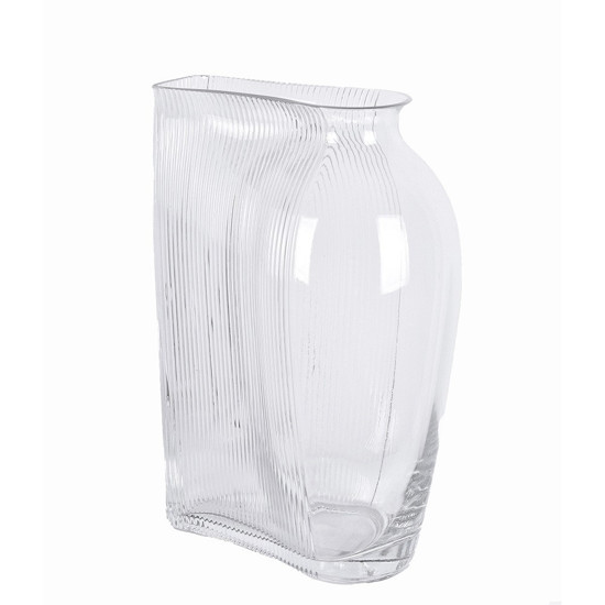 Imagem VASO DECORATIVO EM VIDRO COR TRANSPARENTE 14X20X30CM - GRILLO 53069